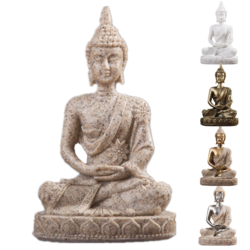 Sitting Buddha Sandstone Statue for Aquariums by HitMyNeed
