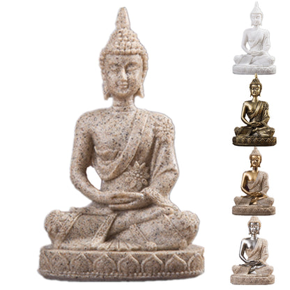 Sitting Buddha Sandstone Statue for Aquariums by HitMyNeed