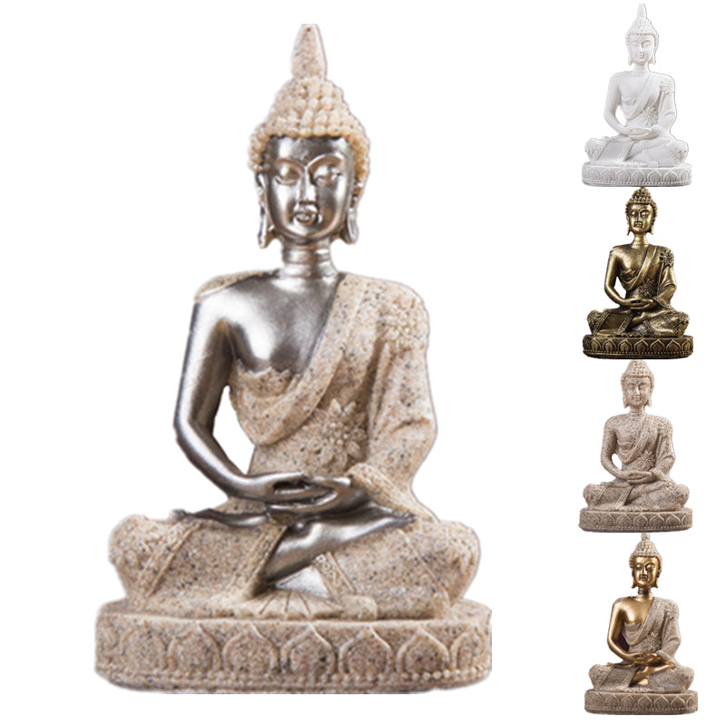 Sitting Buddha Sandstone Statue for Aquariums by HitMyNeed