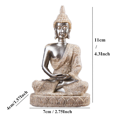 Sitting Buddha Sandstone Statue for Aquariums black-buddha-134 by HitMyNeed