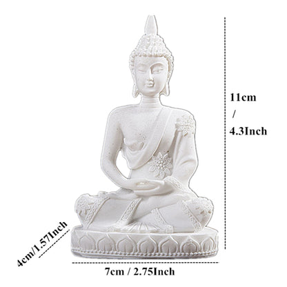 Sitting Buddha Sandstone Statue for Aquariums white-buddha-134 by HitMyNeed