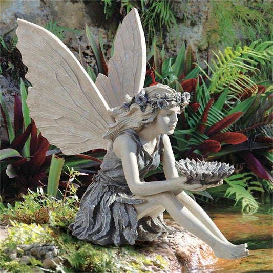 Sitting Garden Fairy Statue Ornament by HitMyNeed