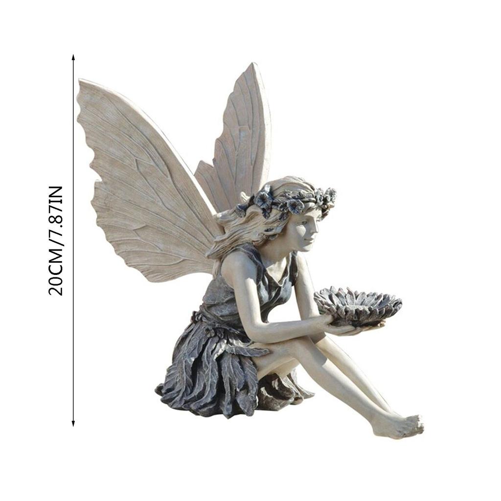 Sitting Garden Fairy Statue Ornament by HitMyNeed
