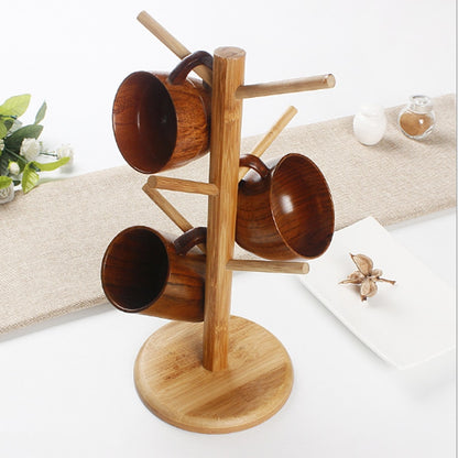 Six Branch Wooden Mug Tree Stand by HitMyNeed