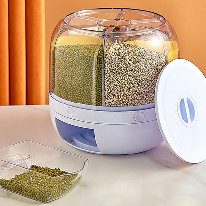 Six Grids Rotating Rice and Grain Dispenser by HitMyNeed