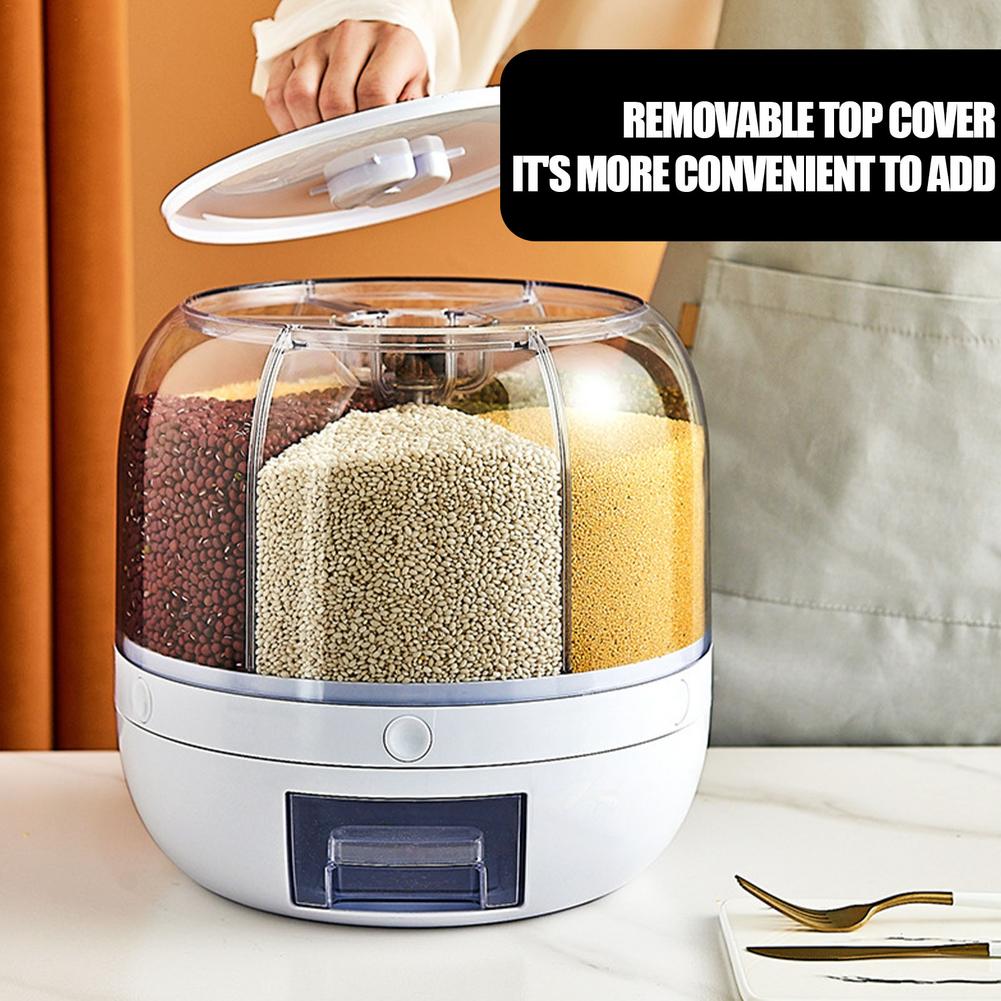 Six Grids Rotating Rice and Grain Dispenser by HitMyNeed