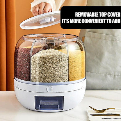 Six Grids Rotating Rice and Grain Dispenser by HitMyNeed