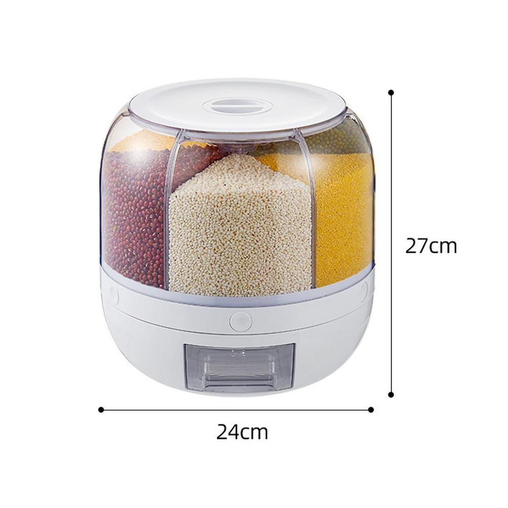 Six Grids Rotating Rice and Grain Dispenser by HitMyNeed