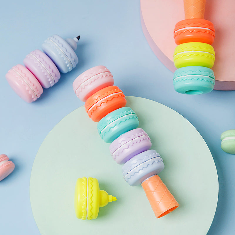Six-in-One Stackable Macaron Highlighter Set by HitMyNeed
