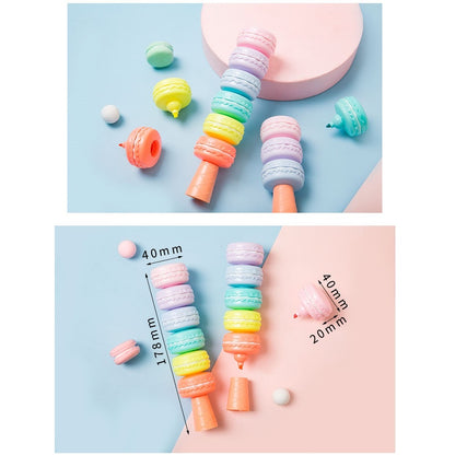 Six-in-One Stackable Macaron Highlighter Set by HitMyNeed