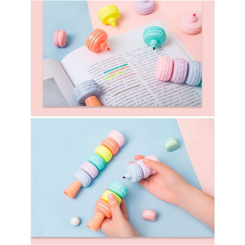Six-in-One Stackable Macaron Highlighter Set by HitMyNeed