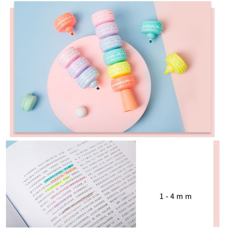 Six-in-One Stackable Macaron Highlighter Set by HitMyNeed