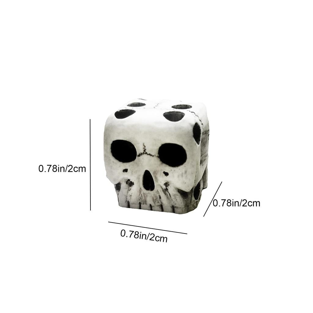 Six-Sided Resin Skull Dice Set (5 Pieces) by HitMyNeed