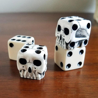 Six-Sided Resin Skull Dice Set (5 Pieces) by HitMyNeed