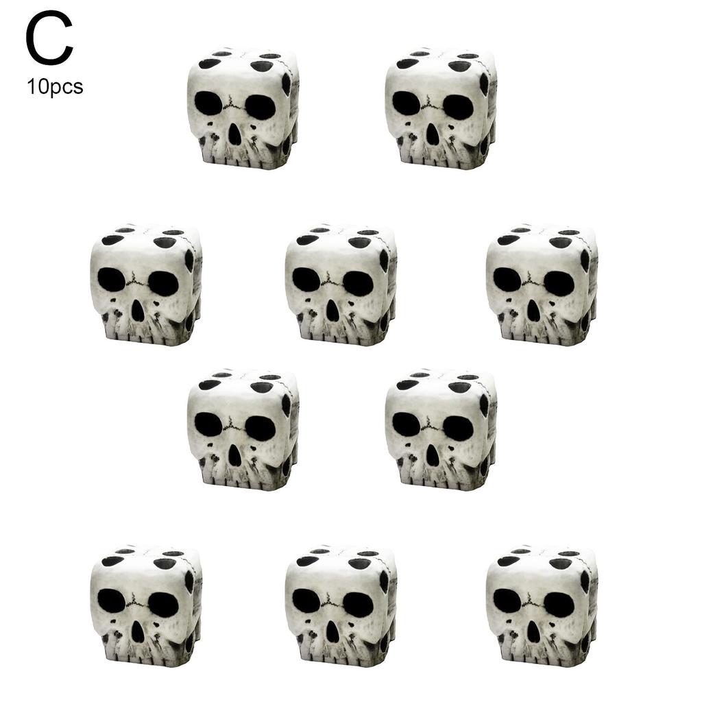 Six-Sided Resin Skull Dice Set (5 Pieces) by HitMyNeed