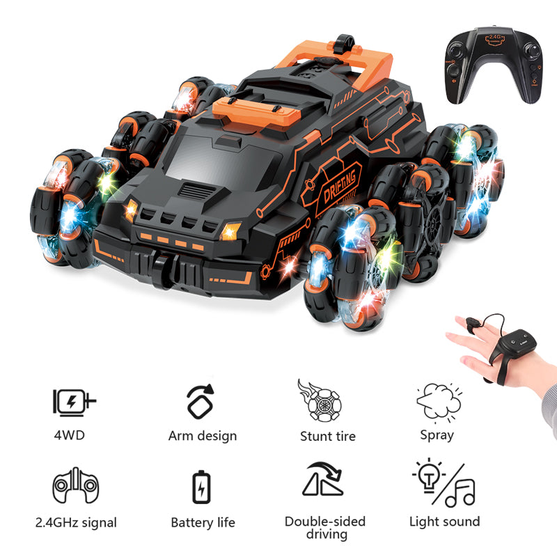 Six-Wheel 4WD RC Stunt Car with Gesture Control by HitMyNeed