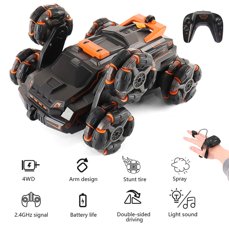 Six-Wheel 4WD RC Stunt Car with Gesture Control by HitMyNeed