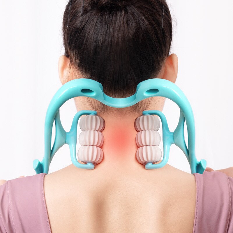 Six-Wheel Manual Cervical Neck Kneading Massager by HitMyNeed