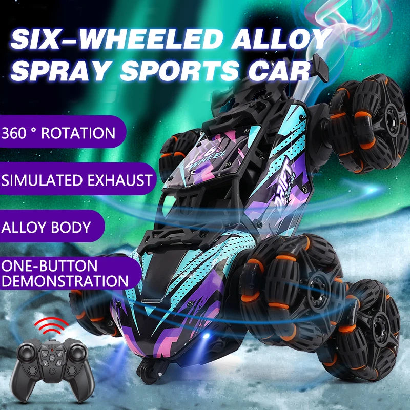 Six Wheel RC Stunt Drift Car with Spray Effect by HitMyNeed