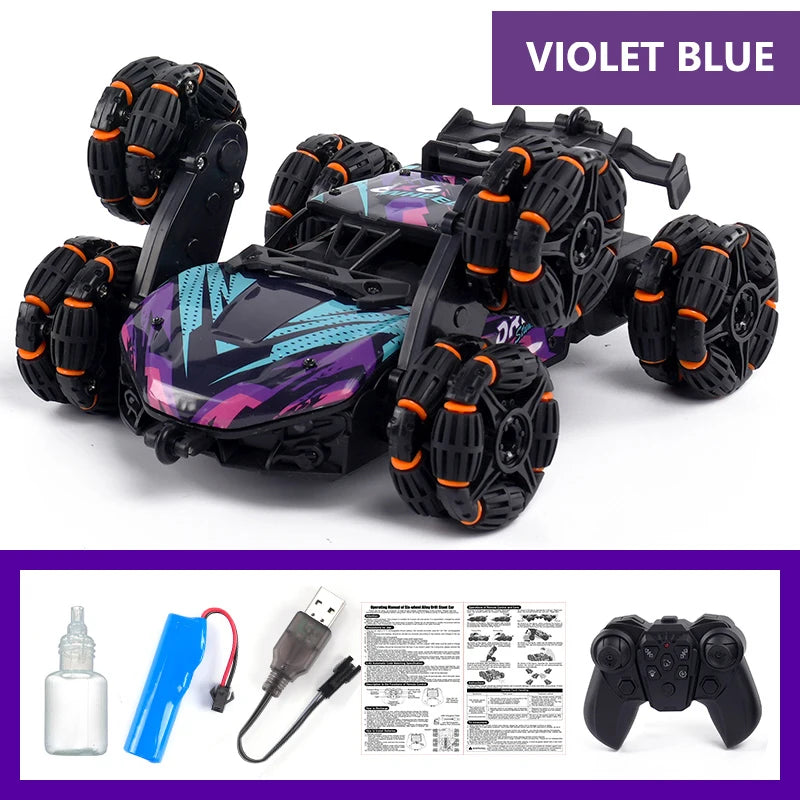 Six Wheel RC Stunt Drift Car with Spray Effect purple by HitMyNeed