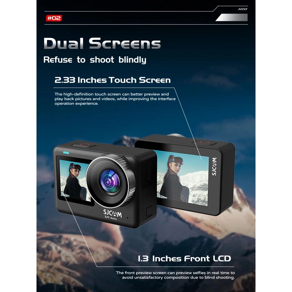SJ11 4K Action Camera with Dual Screen & WiFi by HitMyNeed