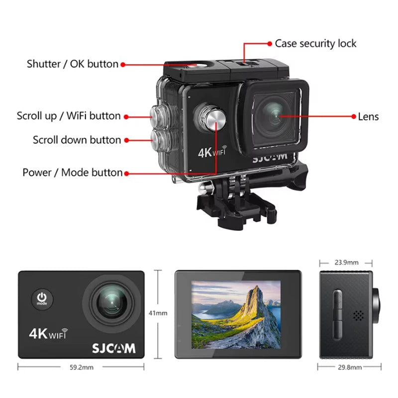 SJCAM SJ4000 Air 4K Waterproof WiFi Action Camera by HitMyNeed