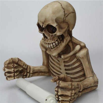 Skeleton Wall-Mount Toilet Paper Holder, Resin by HitMyNeed