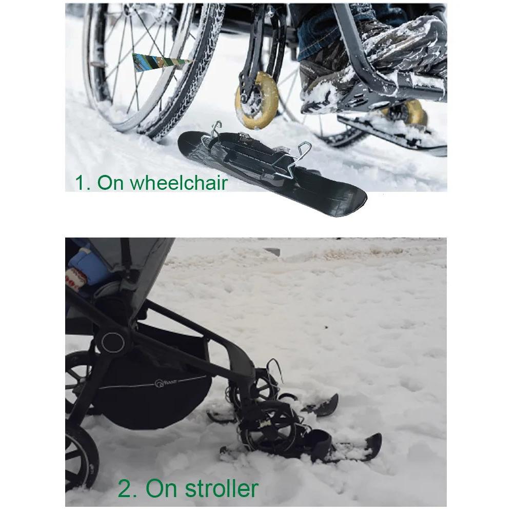 Ski Plate Wheelblades for Strollers, Bikes & Wheelchairs by HitMyNeed