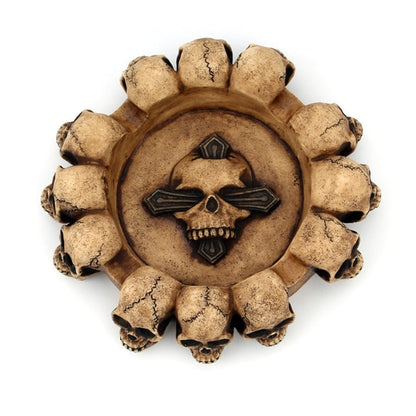 Skull Ashtray Gothic Resin Home Decoration by HitMyNeed