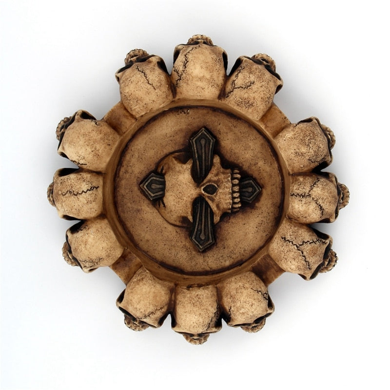 Skull Ashtray Gothic Resin Home Decoration by HitMyNeed