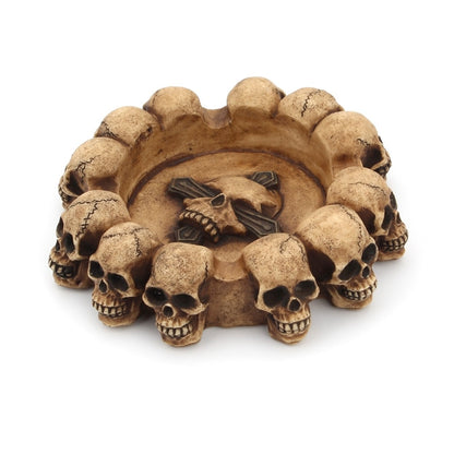 Skull Ashtray Gothic Resin Home Decoration by HitMyNeed