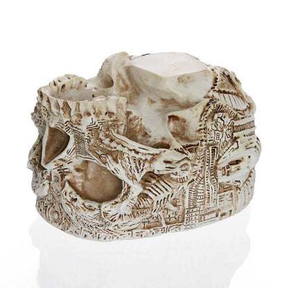 Skull Flower Pot Resin Planter for Succulents by HitMyNeed
