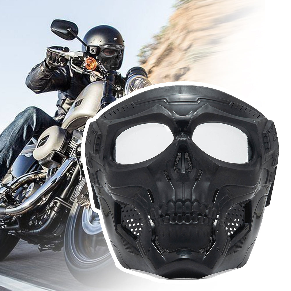 Skull Full Face Tactical Mask with Colored Goggles by HitMyNeed