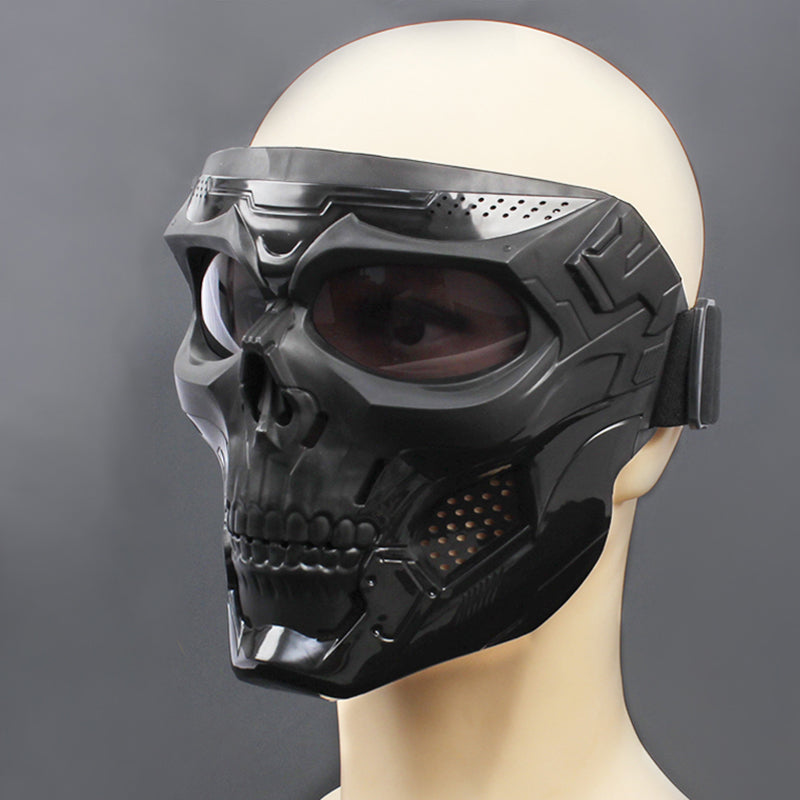 Skull Full Face Tactical Mask with Colored Goggles by HitMyNeed