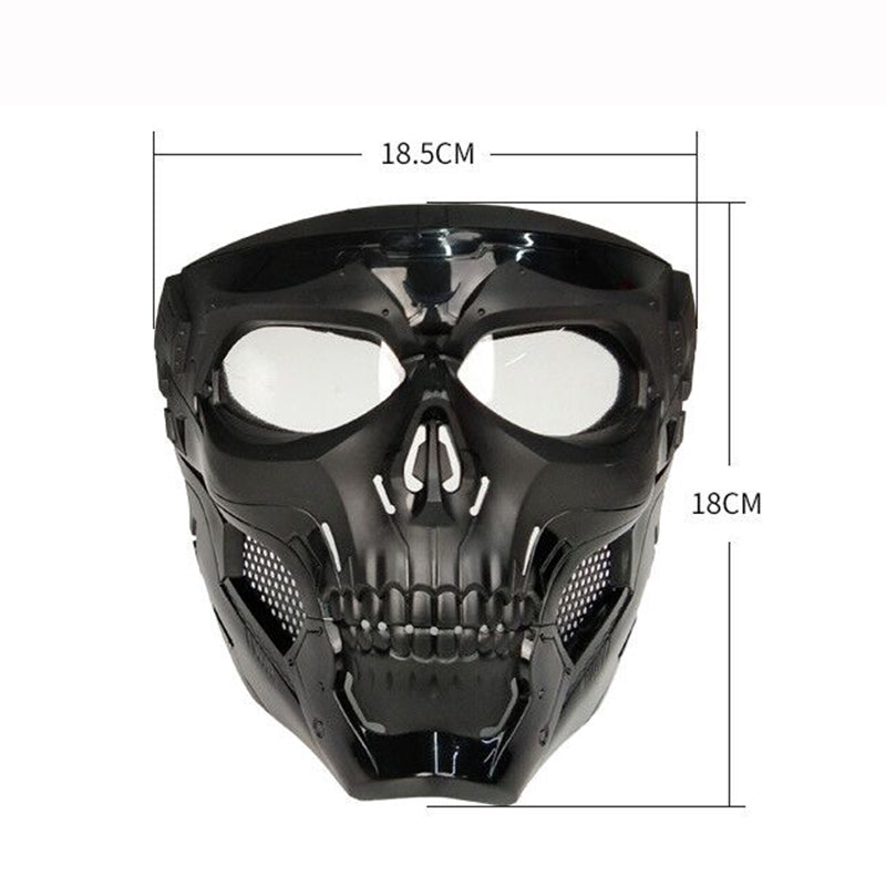 Skull Full Face Tactical Mask with Colored Goggles by HitMyNeed