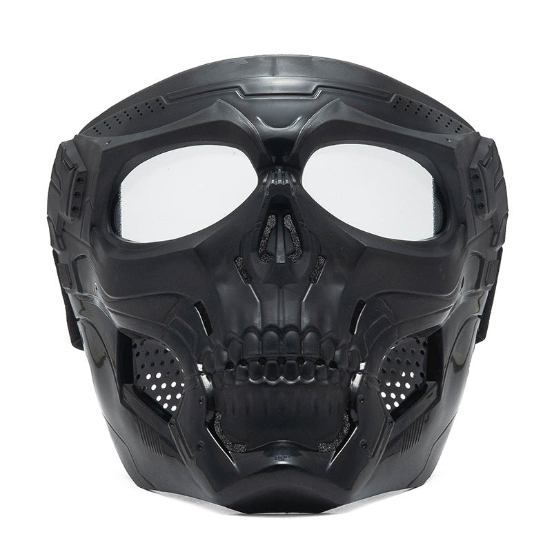 Skull Full Face Tactical Mask with Colored Goggles black-1 by HitMyNeed
