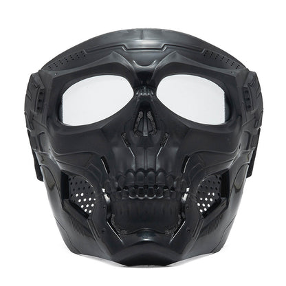 Skull Full Face Tactical Mask with Colored Goggles black-1 by HitMyNeed