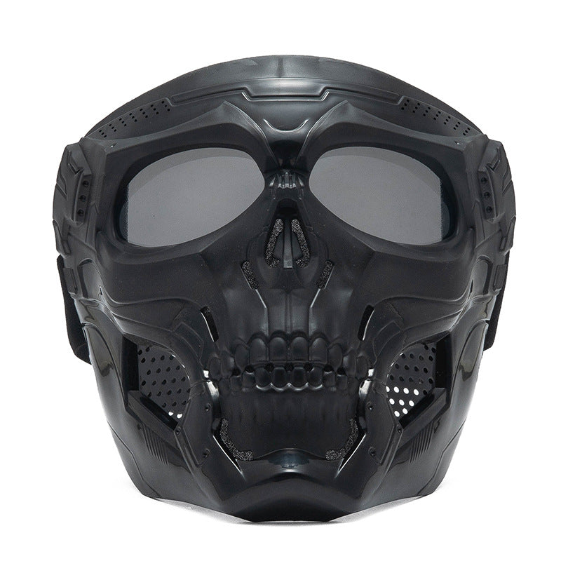 Skull Full Face Tactical Mask with Colored Goggles black-4 by HitMyNeed