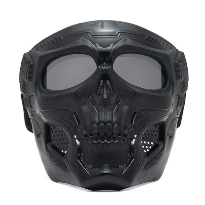 Skull Full Face Tactical Mask with Colored Goggles black-4 by HitMyNeed