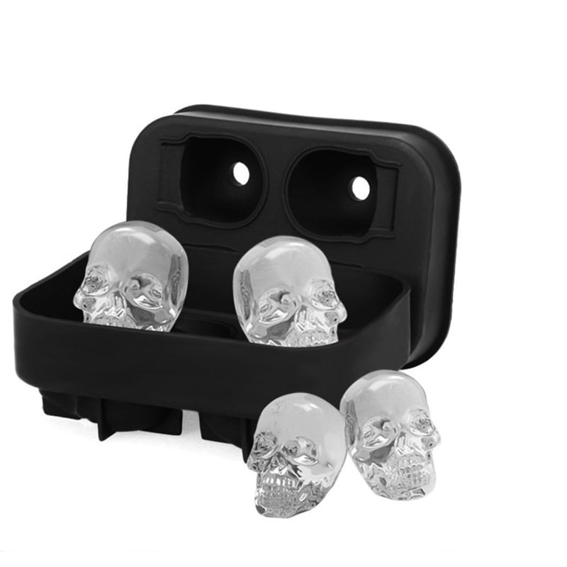 Skull Ice Cube Tray 3D Silicone Mold by HitMyNeed