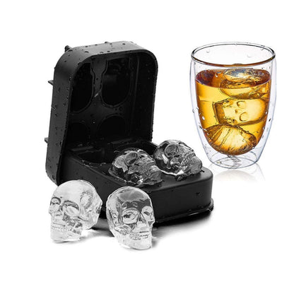 Skull Ice Cube Tray 3D Silicone Mold by HitMyNeed