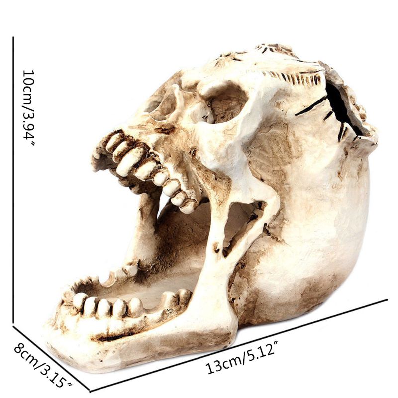 Skull Pen Holder Gothic Desk Organizer by HitMyNeed