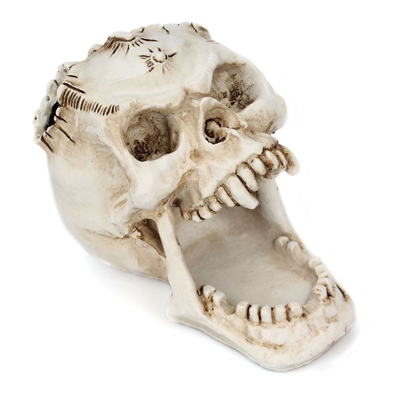 Skull Pen Holder Gothic Desk Organizer by HitMyNeed