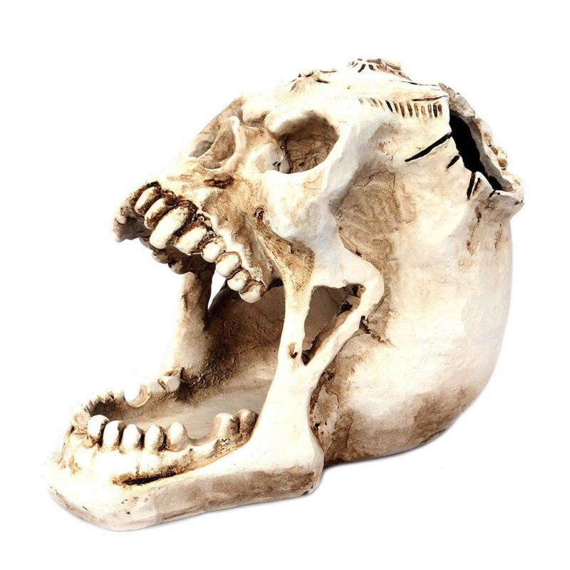 Skull Pen Holder Gothic Desk Organizer by HitMyNeed