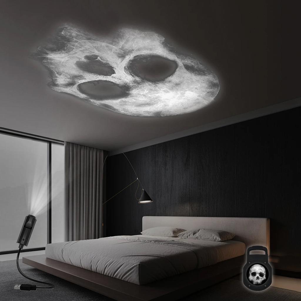 Skull Projection USB Night Light by HitMyNeed