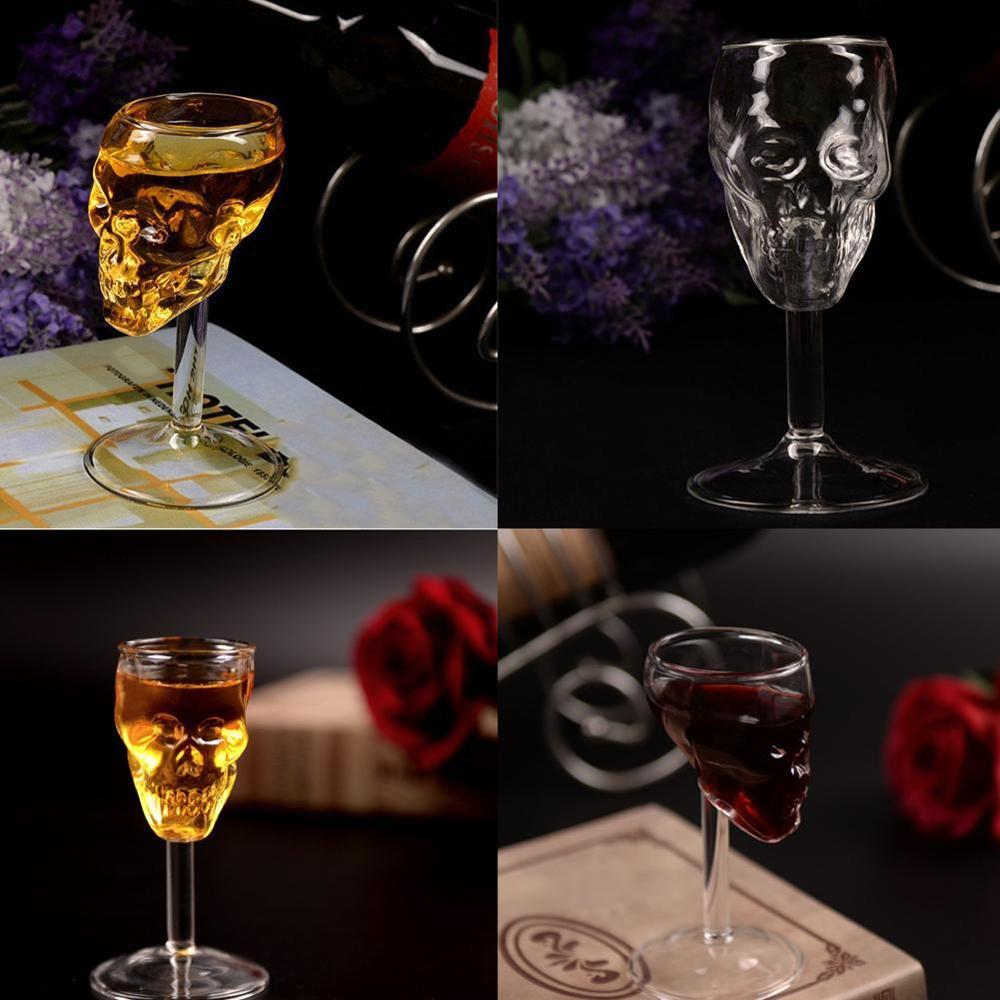 Skull Wine Glass 75ml Borosilicate Cocktail Cup by HitMyNeed