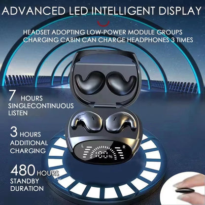 Sleep Invisible Bluetooth 5.3 Noise Cancelling Earbuds by HitMyNeed