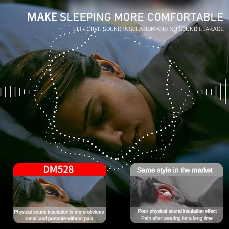 Sleep Invisible Bluetooth 5.3 Noise Cancelling Earbuds by HitMyNeed
