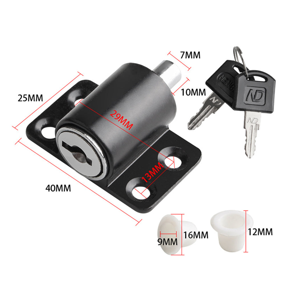 Sliding Door & Window Lock with 2 Keys black by HitMyNeed