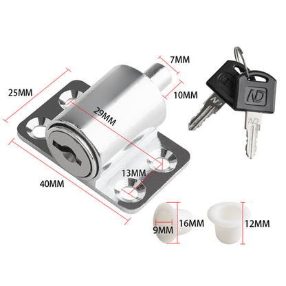 Sliding Door & Window Lock with 2 Keys silver by HitMyNeed